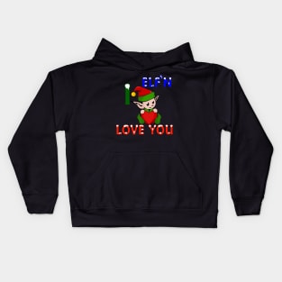 Cute "I Elf'n Love You" Christmas Elf Kids Hoodie